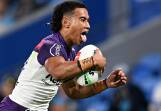 Melbourne rookie Sua Fa'alogo has benefited from tips given by club legend Billy Slater. (Dave Hunt/AAP PHOTOS)