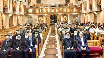 NSW Premier and Kogarah MP Chris Minns visited St Mary and St Mina's Coptic Orthodox Church, Bexley last week.