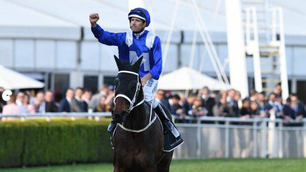 Ready for the world: Winx and Hugh Bowman return after winning the Chelmsford Stakes this month. Photo: AAP