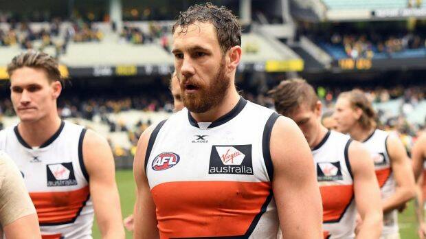 Unlucky: The loss of Shane Mumford due to injury was a massive blow to GWS. Photo: AAP