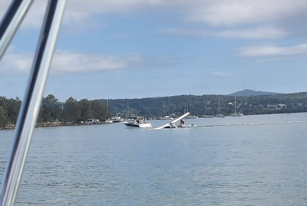 This photo of the aircraft crash is circulating on soicla media. Picture: Facebook
