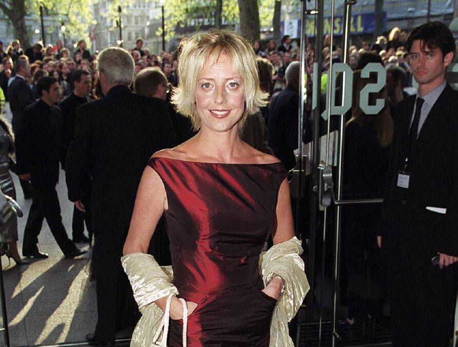 Emma Chambers on the red carpet in London after the release of Notting Hill in 1999. Picture: Peter Jordan/PA FILE via AP
