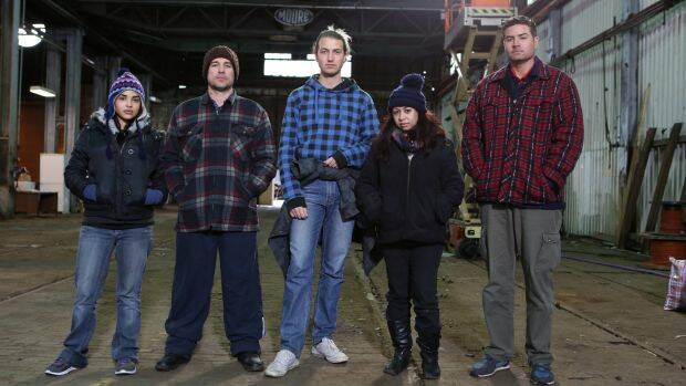 The participants on SBS's new doco series Filthy Rich and Homeless. Photo: Supplied
