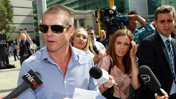 Ben Cousins after a court appearance in 2012.  Photo: Paul Kane
