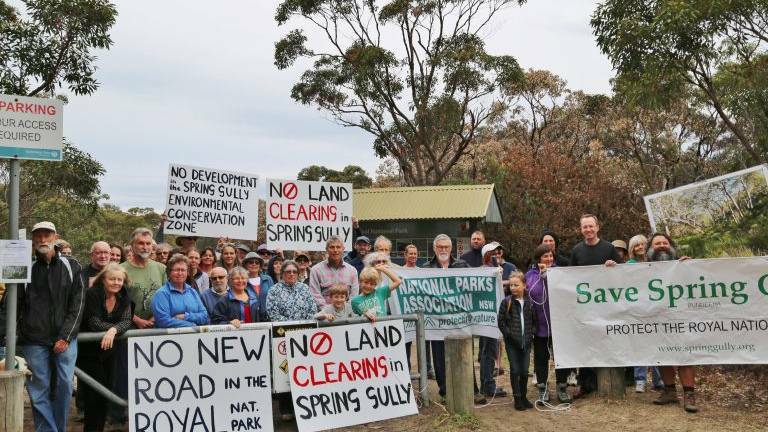 Opponents of the eco-tourism project in Spring Gully. Picture: supplied