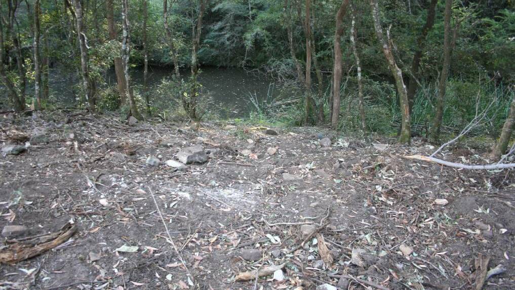 The clearing goes down to within a metre of the creek bank, creating a massive danger of erosion with any decent downfall of rain