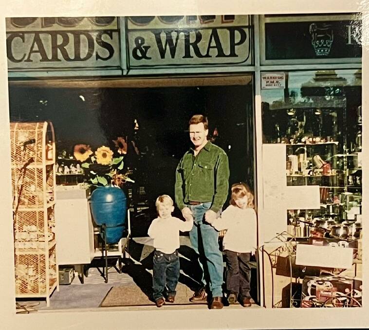 Greg with his children Matthew and Lauren in the early years. Picture supplied