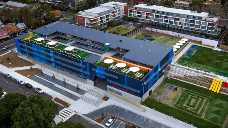 Anzac Park Public School, a new primary school in Cammeray, which officially opened on Wednesday. Photo: Supplied