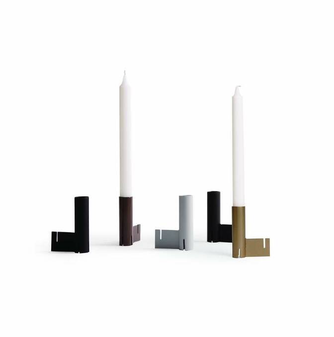 Candlestick Maker: If he can't be the butcher or the baker, then get Dad to set the table with these fab new interlocking candlesticks. $34.95 each. pagethirtythree.com