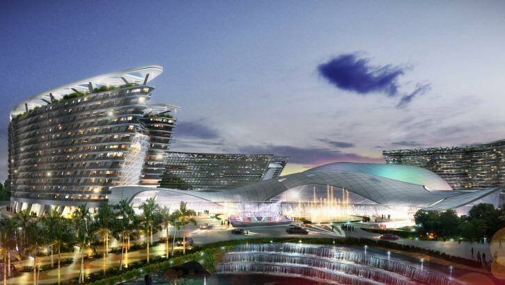 An artist's impression of the proposed $8 billion Aquis casino and resort in Cairns. Photo: Supplied