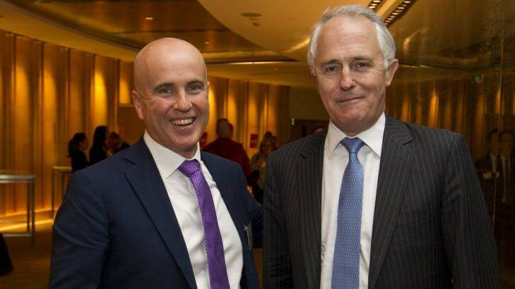 NSW Education Minister Adrian Piccoli with Prime Minister Malcolm Turnbull. Photo: Louie Douvis