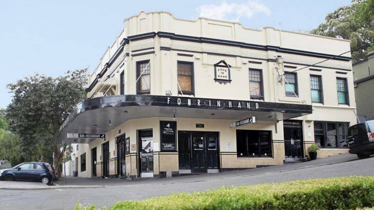 The Four In Hand hotel at 105 Sutherland Street, Paddington, is on the market through Ray White Hotels Australia. Photo: Supplied