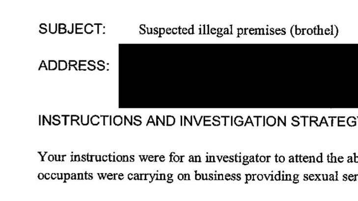 A section of a private investigator's report to Hornsby Council. Photo: Supplied