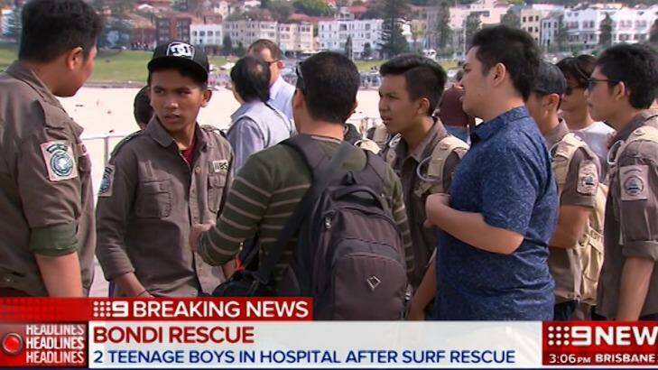 The students are believed to be from Indonesia. Photo: Nine News