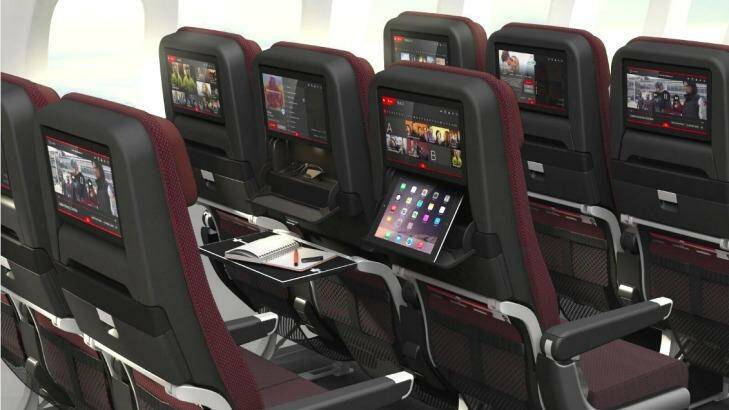 The new economy seats on Qantas's Boeing 787 Dreamliners.