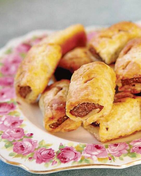 Sausage rolls <a href="http://www.goodfood.com.au/good-food/cook/recipe/sausage-rolls-20111018-29wf1.html"><b>(recipe here).</b></a> Photo: Marco Del Grande