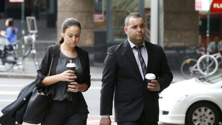 Miguel Silva, brother of Jessica Silva, arrives at the Downing Centre courts.  Photo: Peter Rae