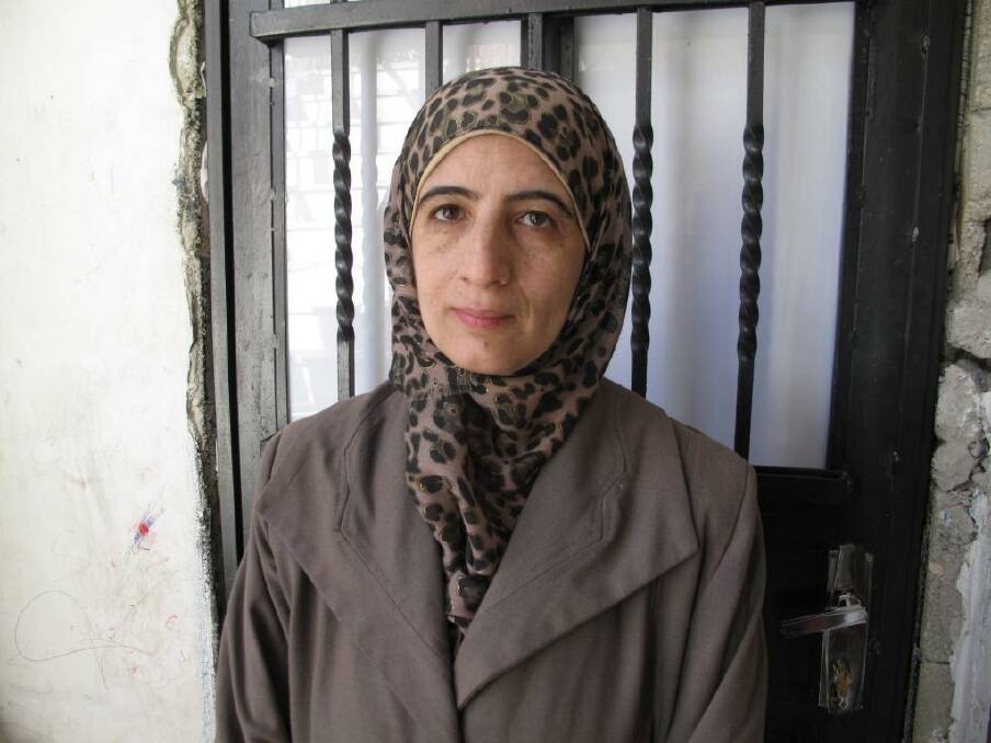 Enas al-Shalodi, mother of alleged Jerusalem vehicle attacker Abdel Rahman al-Shalodi, outside her demolished home. Photo: Ruth Pollard