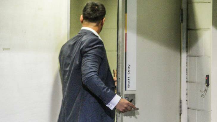 Deputy mayor Salim Mehajer arrives at what could be his final meeting of Auburn council.  Photo: Supplied