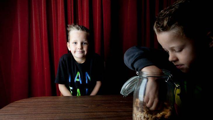 Ned, 7, is allergic to nuts but his parents have decided the house should not be nut-free.  Photo: Arsineh Houspian