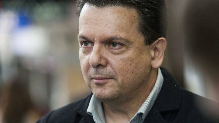 Independent federal senator Nick Xenophon says the government needs to seriously consider a turnover tax as a backstop to prevent revenue leaking overseas. Photo: Paul Jeffers