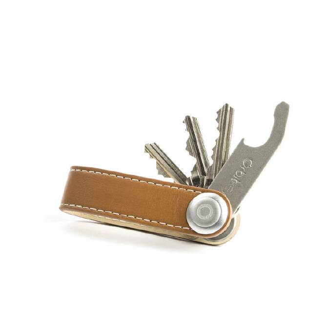 Chaos control: Designed to stop keys jingling and scratching the smartphone. Include the bottle opener and you're sure to be Dad?s favourite.  $40 for the leather band and $7.50 for the bottle opener. top3.com.au