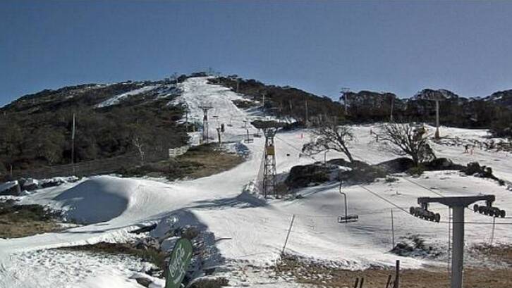 Man-made snow is keeping runs open at the main ski resorts. Photo: Perisher.com.au
