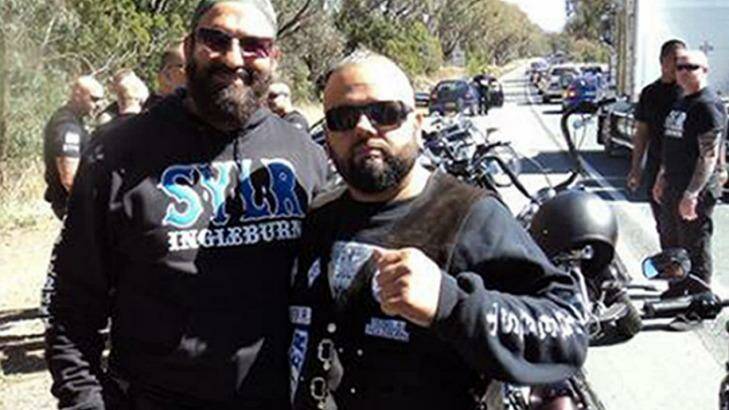Man Monis with a Rebels member. Photo: NSW DEPARTMENT OF JUSTICE