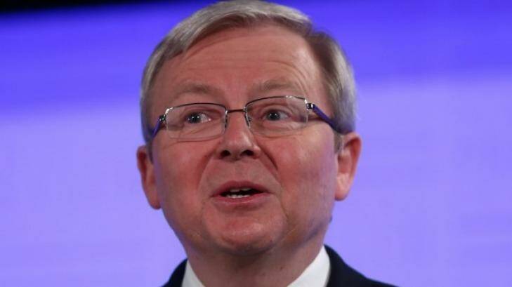 Seeking the UN's top job: former prime minister Kevin Rudd. Photo: Andrew Meares