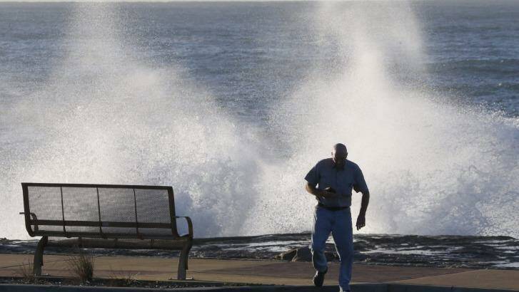 A large swell hits Sydney from the south. The view at Clovelly. Photo: Peter Rae