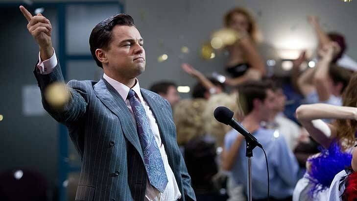 Leonardo DiCaprio as Jordan Belfort in The Wolf of Wall Street... from the American dream to greed untold. Photo: Supplied