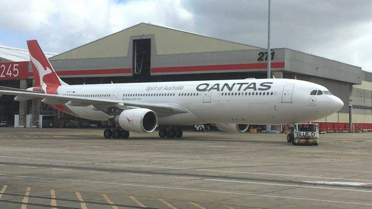 Qantas's new Boeing 787 Dreamliner with the new typeface. Photo: Craig Platt