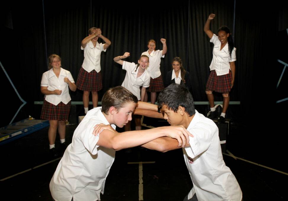 New approach: Year 9 drama students at Northholm Grammar School have devised a new presentation that shows bullying from their own perspectives. Picture: Isabella Lettini