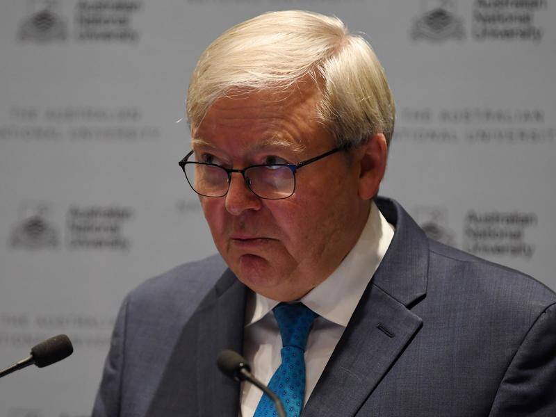 The ABC has apologised to Kevin Rudd (file) over a report about the bungled home insulation scheme.