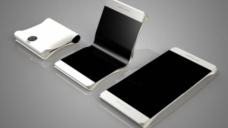 These renders from designer Max Borhof show what a foldable smartphone like Samsung's could look like. Photo: maxborhof.com