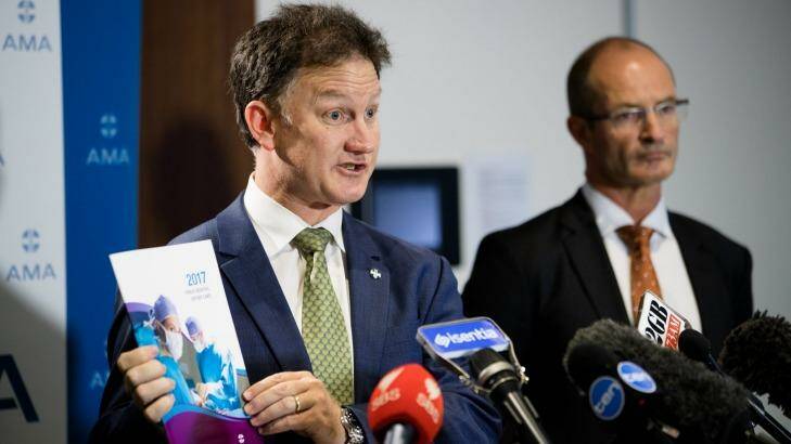 Dr Michael Gannon said the hospital system had failed to meet internationally recognised targets. Photo: Edwina Pickles