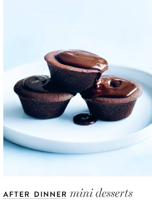 CHOCOLATE POUND CAKE RESTYLE | METHOD To make little cakes, bake the mixture in
12 x ½-cup-capacity (125ml) greased muffin tins for 25–28 mins or until cooked when tested with a skewer. Cool and spoon over the chocolate glaze to serve | MAKES 12