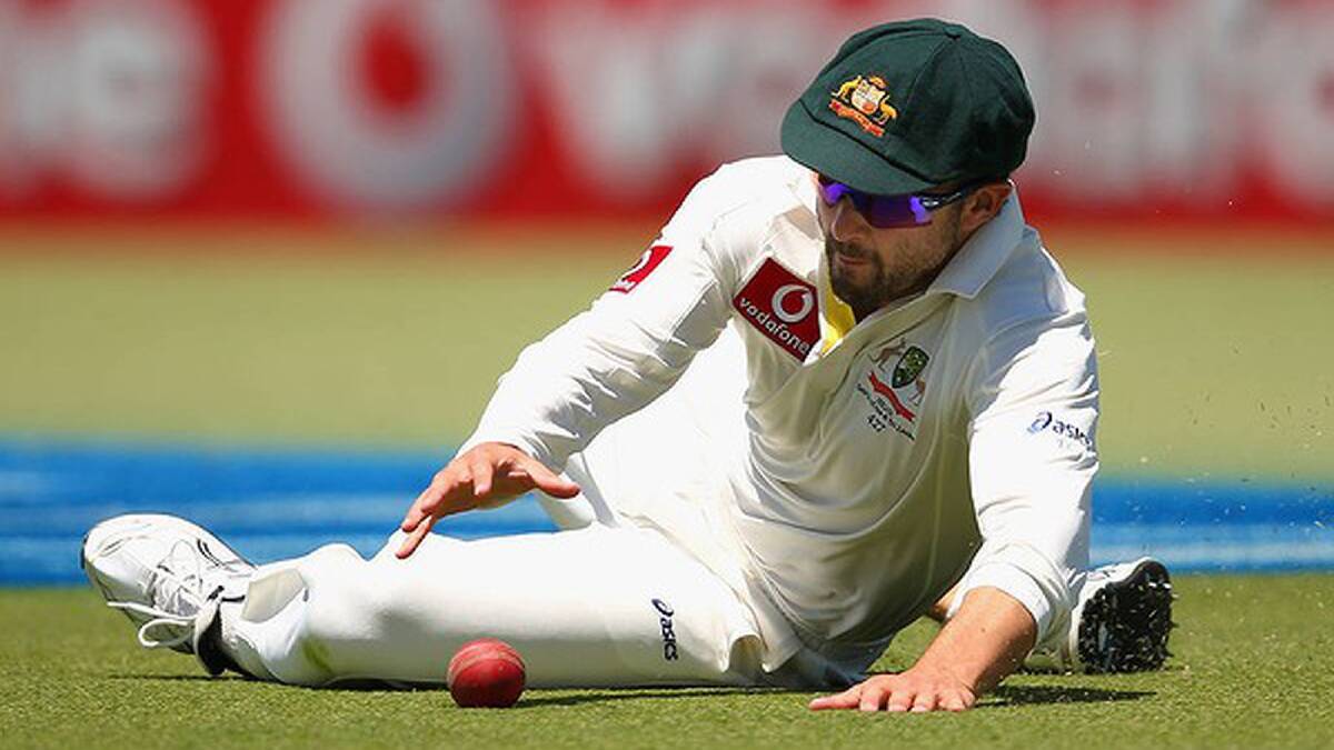 Ed Cowan of Australia fields during day three of the Third Test Match between Australia and South Africa at the WACA. Photo: Getty