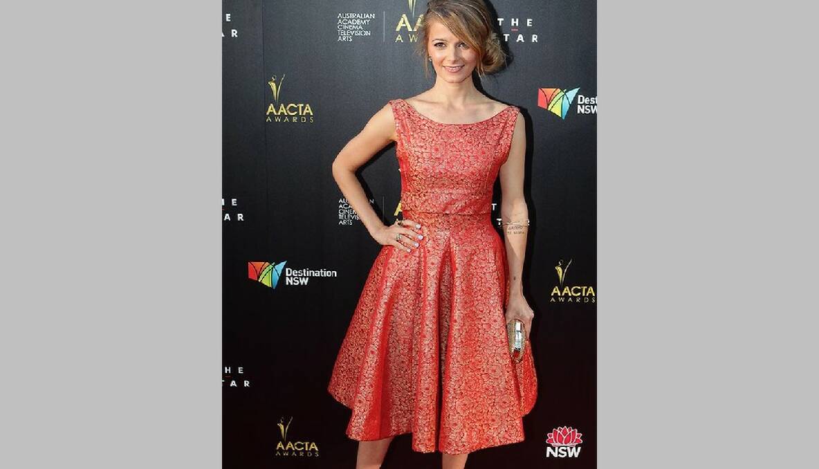 Bojana Novakovic arriving at the AACTA Awards in Sydney. Photo: Dallas Kilponen