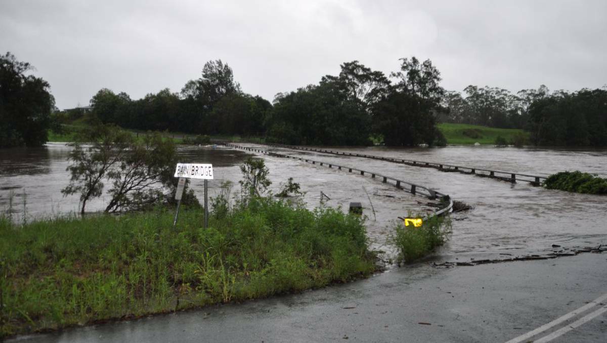 Some snapshots of the heavy rainfall in and around Wauchope. Pics were taken at around 7.30am on Tuesday. Photo: Wauchope Gazette