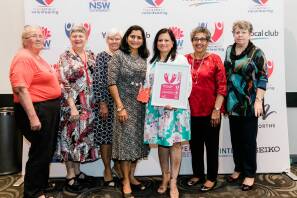 Members of the South Western Sydney Local Health District Palliative Care COVID-19 team with the award.