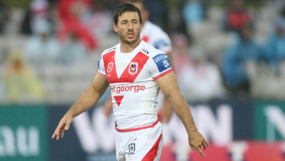 St George Illawarra captain Ben Hunt was awarded the 2021 Dragons' Player of the Year medal. Picture: Geoff Jones.
