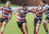 A hard running new Rebels team stuck with the Warringah Rats in their first hit out at Forshaw Park on a rare Sunday for club rugby .Picture John Veage