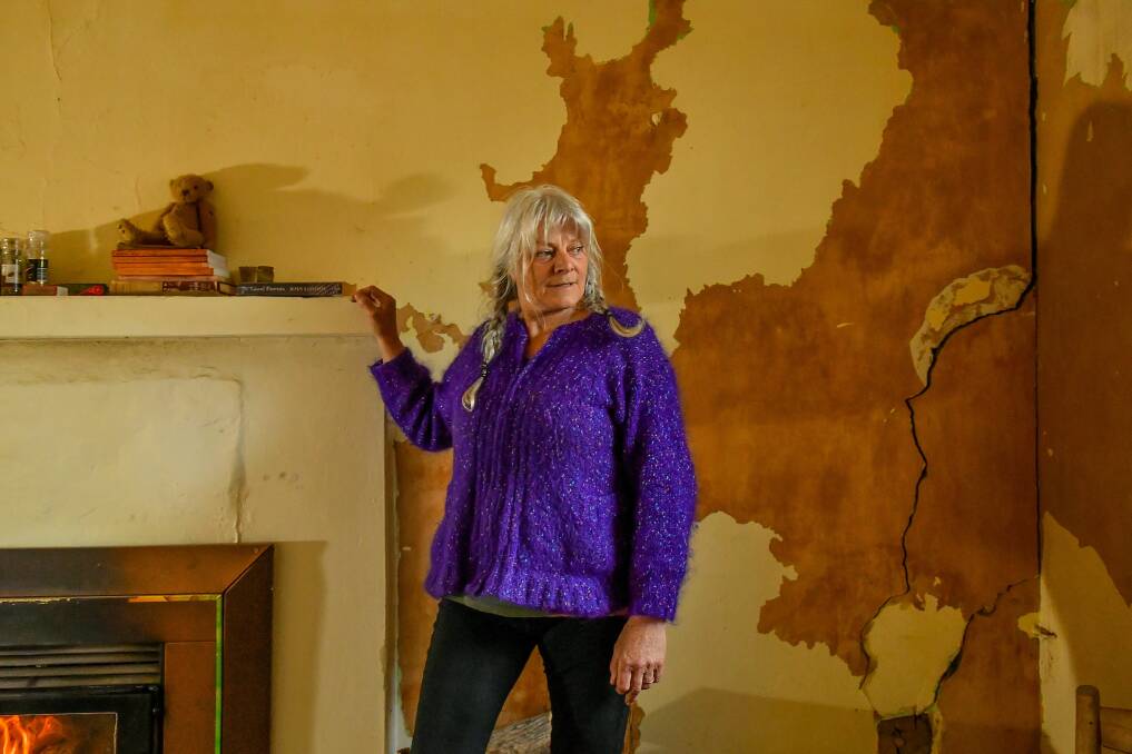 LONG-LOST MOTHER: Carol Maney in her mother, Cynthia Passmore's, old house, at Ross. Picture: Scott Gelston 