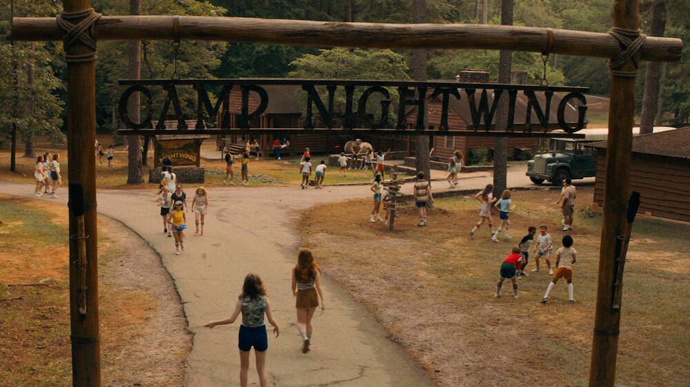 Classic setting: The film recalls iconic slashers of the 70s and 80s with its summer camp setting. Picture: Netflix