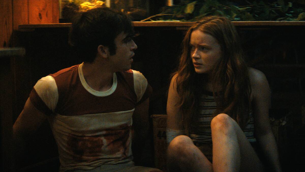 Round two: Ted Sutherland and Sadie Sink star as two of the young leads in Netflix's latest horror Fear Street Part Two: 1978, rated MA15+, streaming now. Picture: Netflix