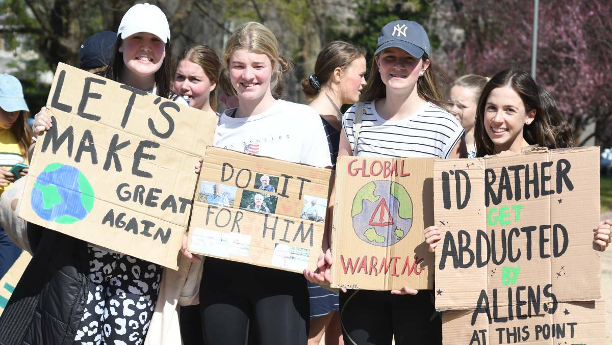 ORANGE: Protesters threw their support behind the Global Climate Strike. Photo: Jude Keogh 