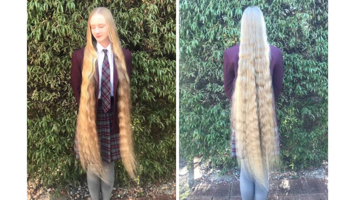 Modern-day Rapunzel's first haircut is for a good cause