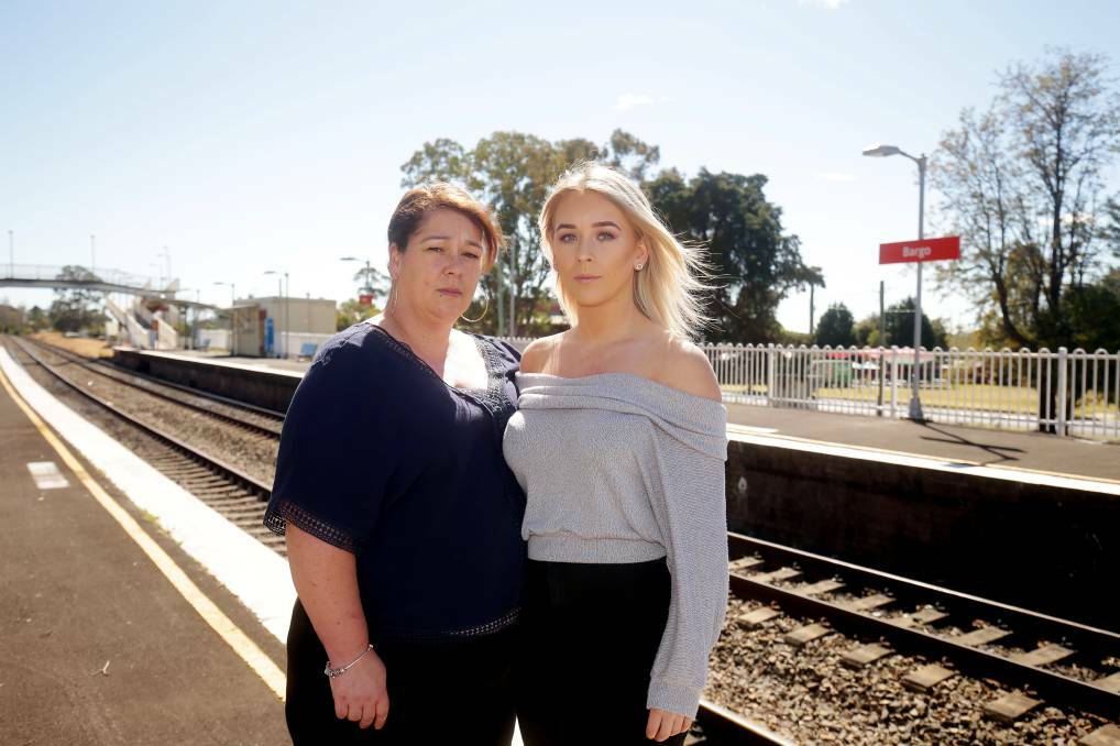 Furious: Deborah Day and her daughter Ashleigh could not believe other train passengers said nothing when Ashleigh was harassed by teens. Picture: Chris Lane