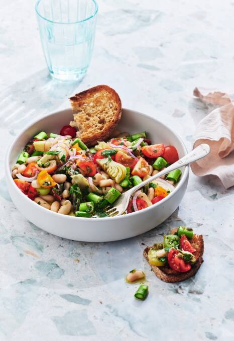 White bean antipasto salad. Picture supplied